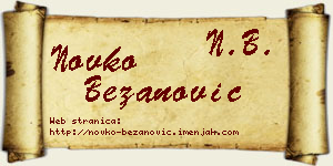Novko Bežanović vizit kartica